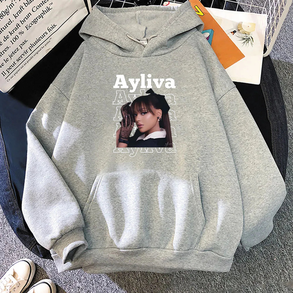 Ayliva Singer Hoodie Sweet Sweatshirt Fleece Graphic Printing Clothing Women/men Aldult Sudaderas Con Capucha Aesthetic Pullover