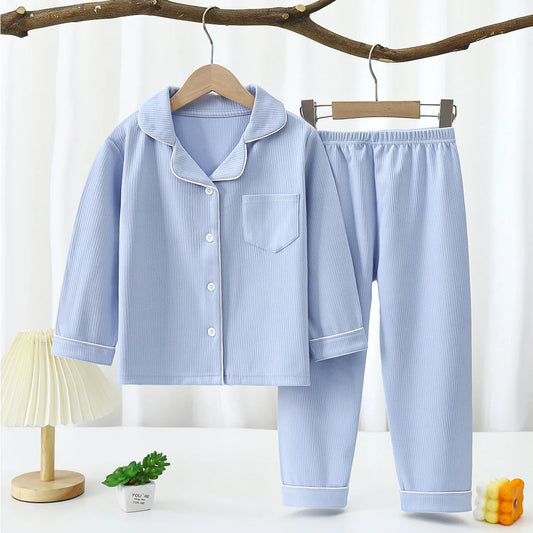 New Spring Autumn Children's Clothing Sets Stitch Boy Sleepwear Long Sleeved Pants Clothes Kids Pajamas Set Baby Girls Pyjamas