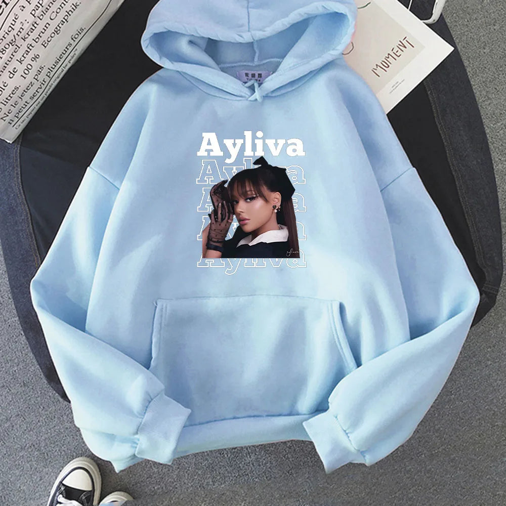 Ayliva Singer Hoodie Sweet Sweatshirt Fleece Graphic Printing Clothing Women/men Aldult Sudaderas Con Capucha Aesthetic Pullover