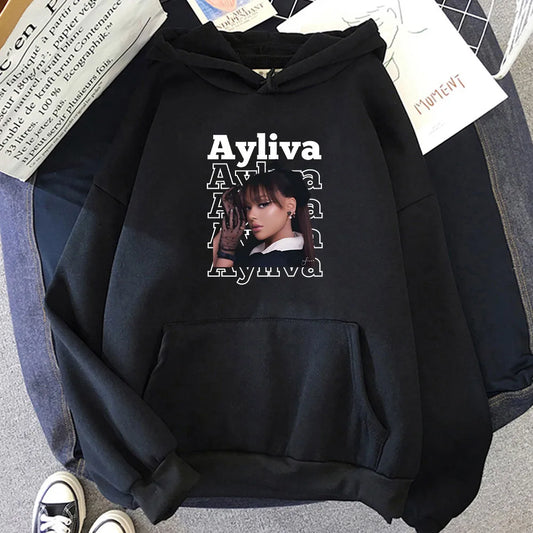 Ayliva Singer Hoodie Sweet Sweatshirt Fleece Graphic Printing Clothing Women/men Aldult Sudaderas Con Capucha Aesthetic Pullover