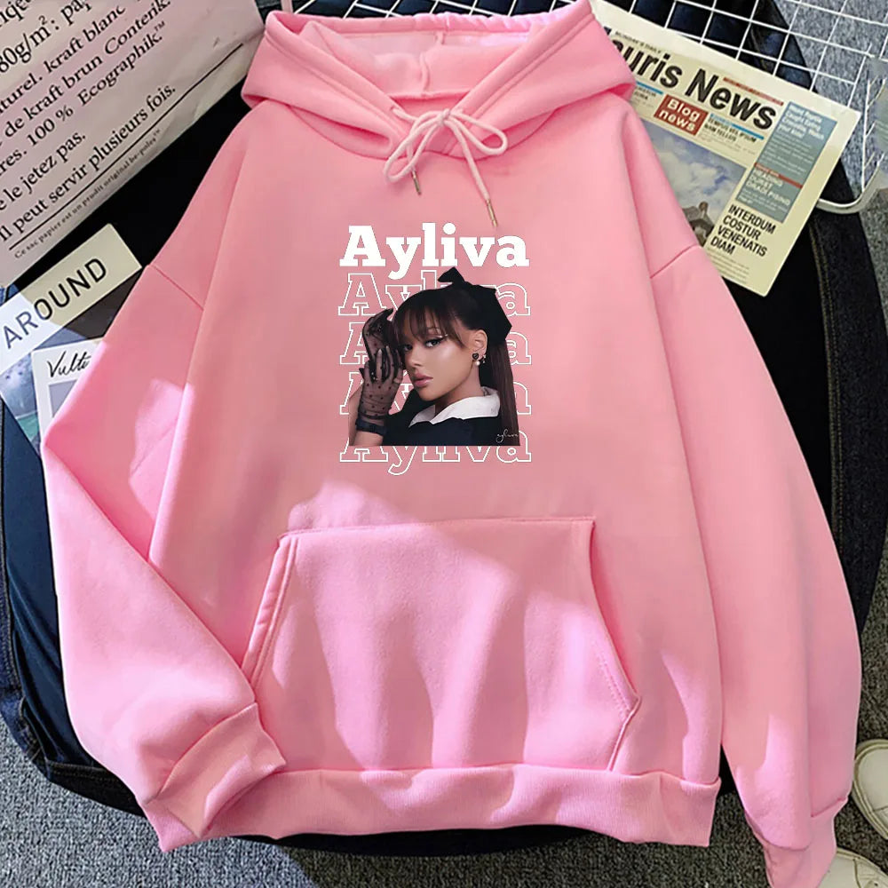 Ayliva Singer Hoodie Sweet Sweatshirt Fleece Graphic Printing Clothing Women/men Aldult Sudaderas Con Capucha Aesthetic Pullover