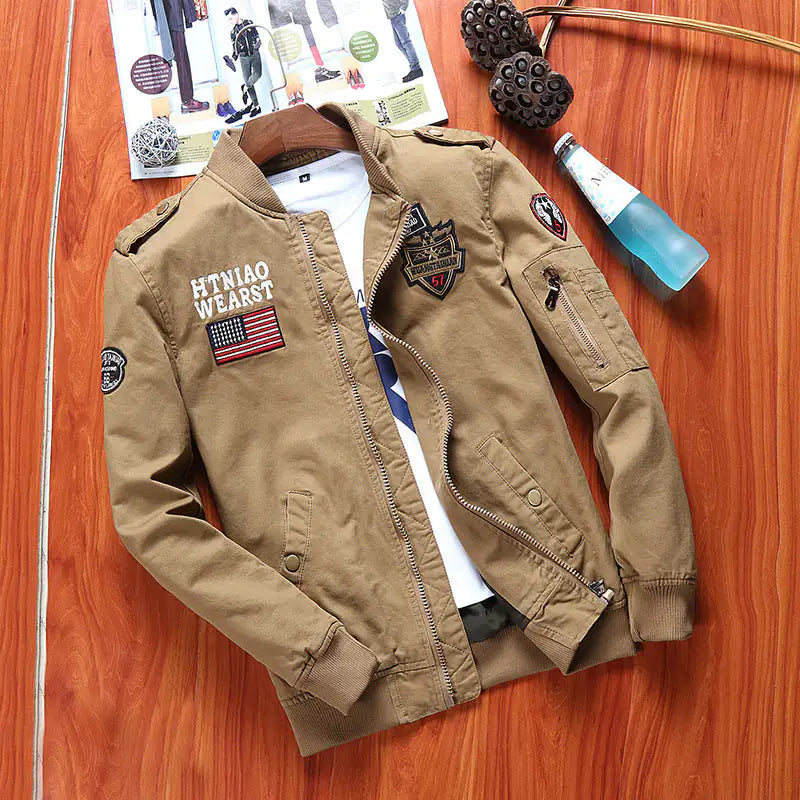 Men's flight jacket baseball uniform