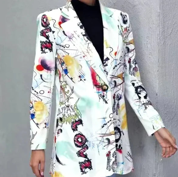 Printed Suit Jacket